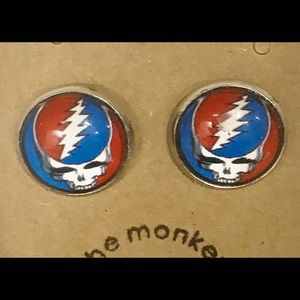 Grateful Dead Steal Your Face Stud Earrings